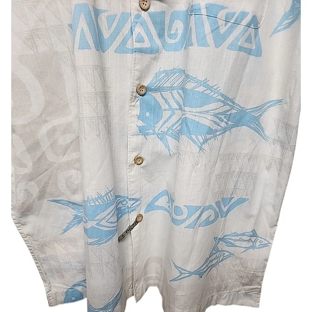 Quicksilver Waterman Collection Shirt Mens Xl Multicolor Fish Pattern Button Up - Picture 4 of 8